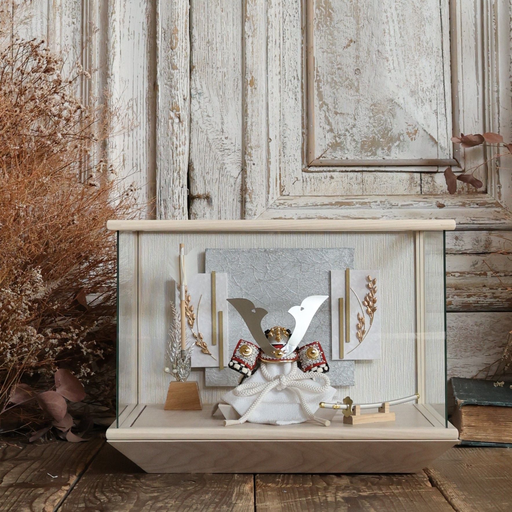 甲冑師「加藤良」作品　伯　haku｜26祈兜　ケース飾り