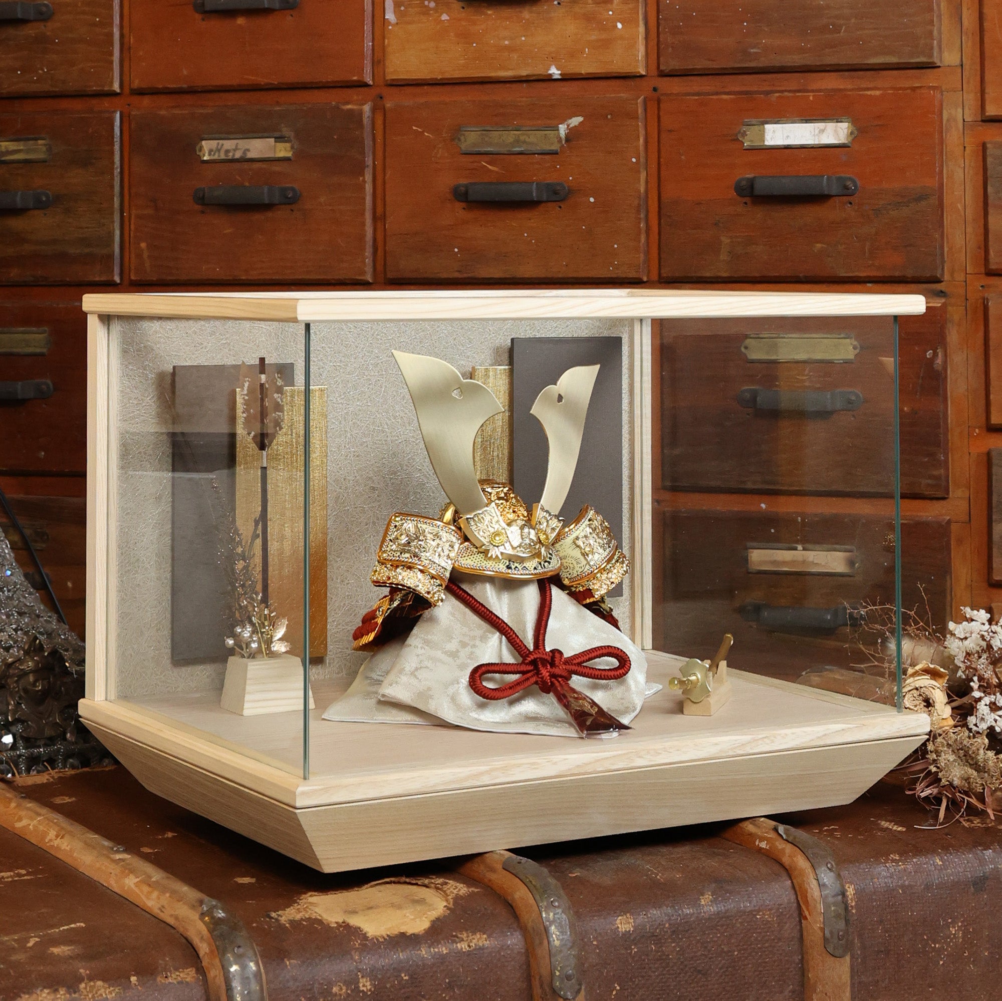 甲冑師「望月」作品　神楽　kagura｜26祈兜　ケース飾り