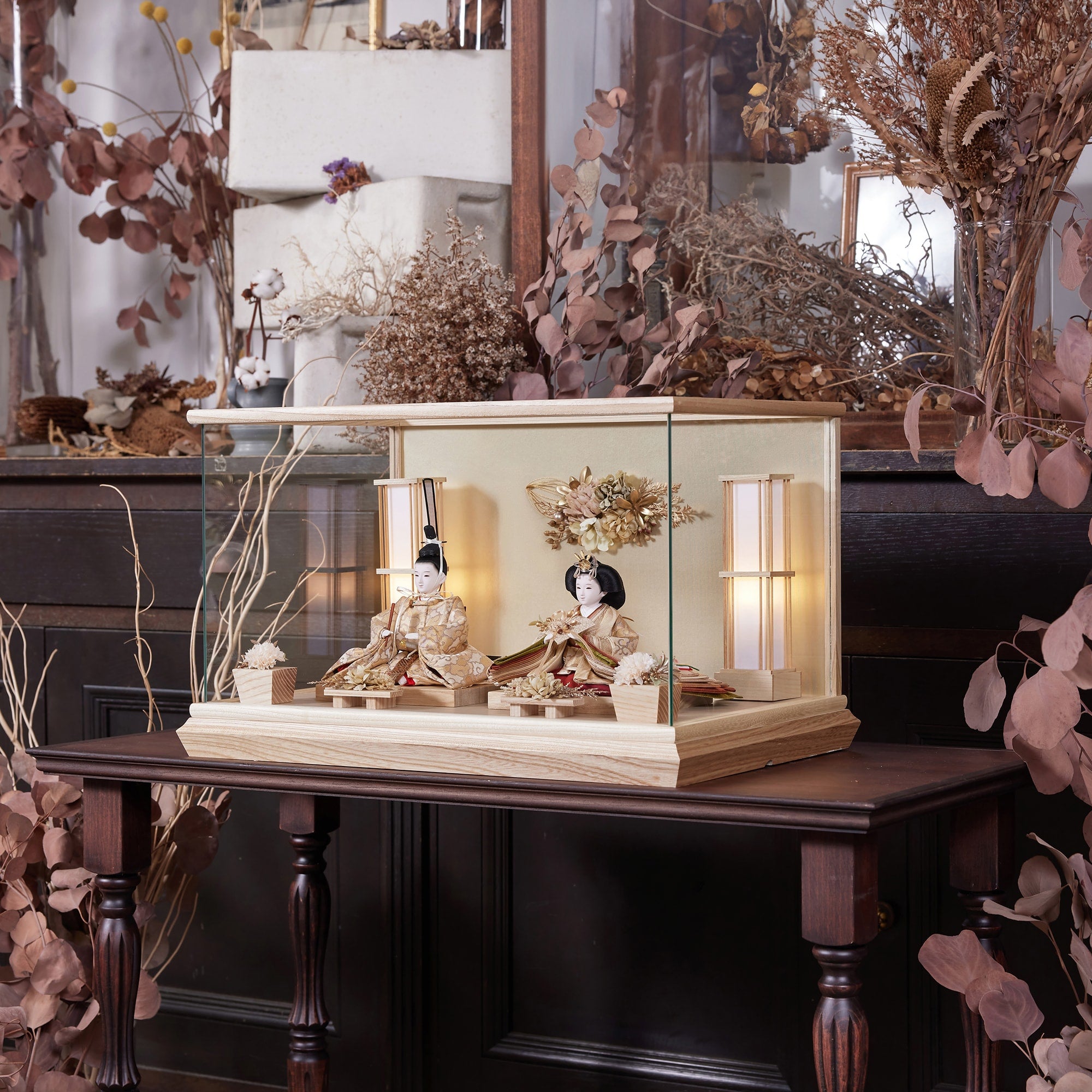 清水久遊作 円 madoka｜26雛人形ケース飾り