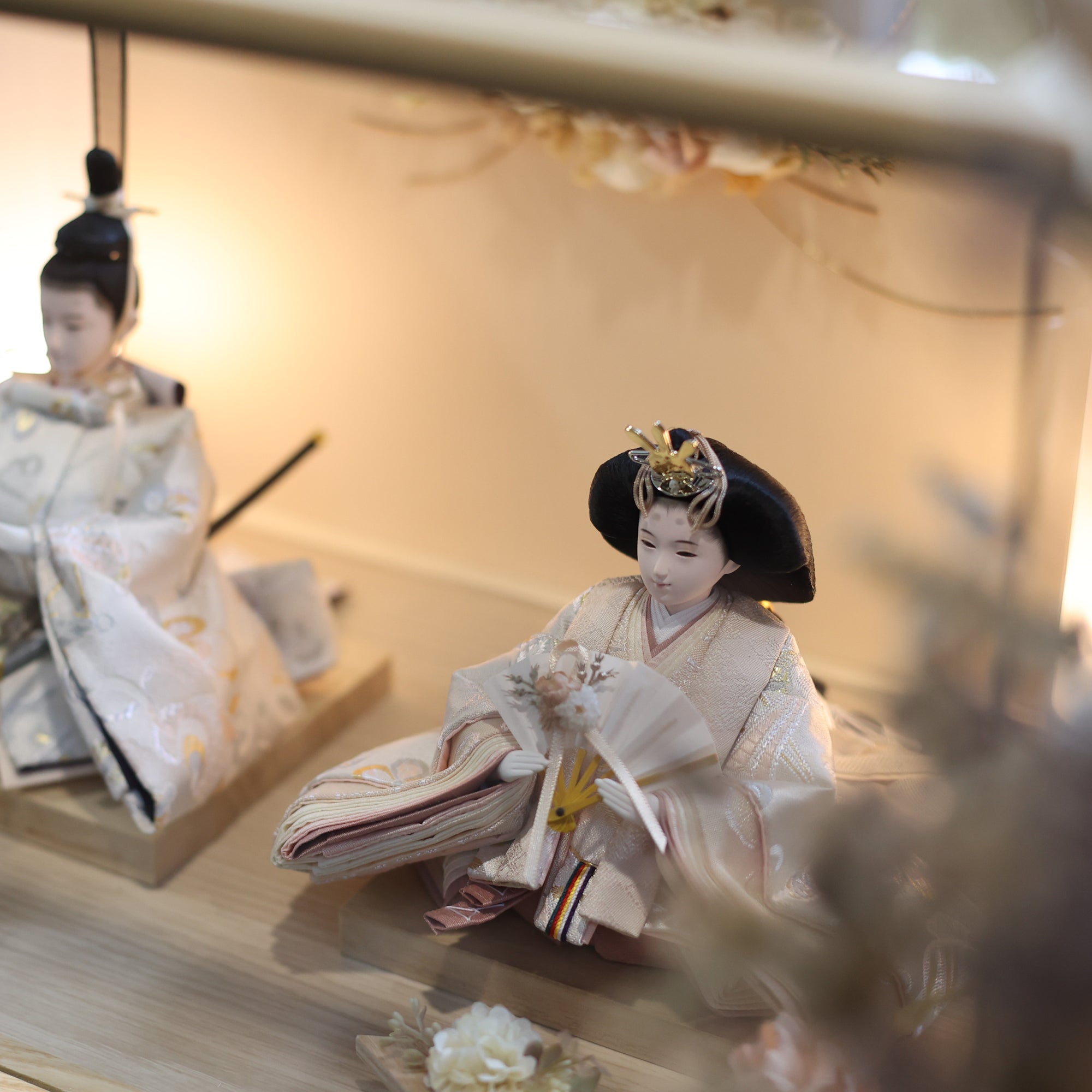 新品　蝶のお着物を着た御所さん　サーニット ビスクドール　雛人形 祈ドールの雛人形｜NANA 想｜ケース飾り ｜雛人形（ひなにんぎょう）の