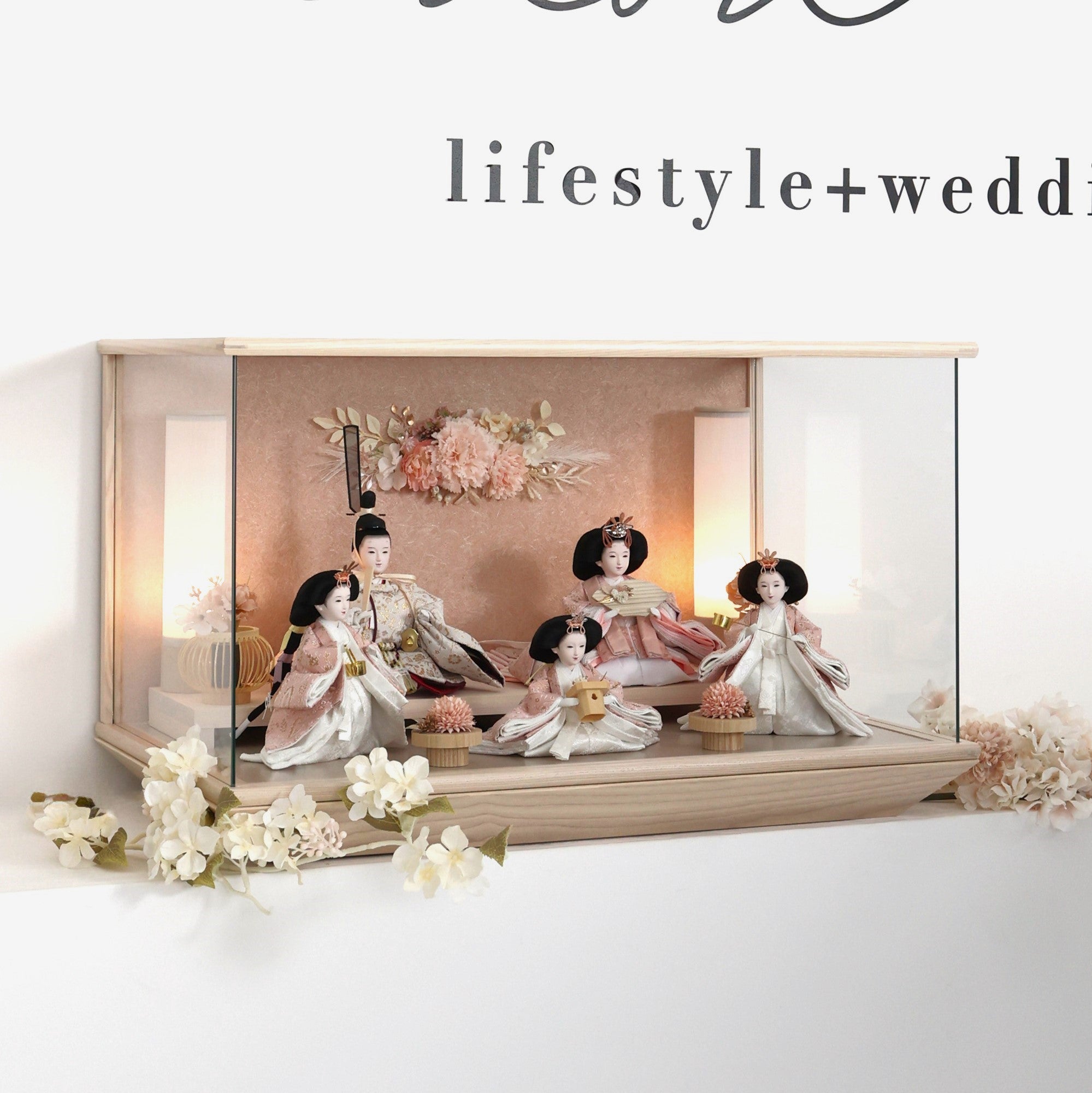 萌香　五人飾り　moka｜26雛人形ケース飾り