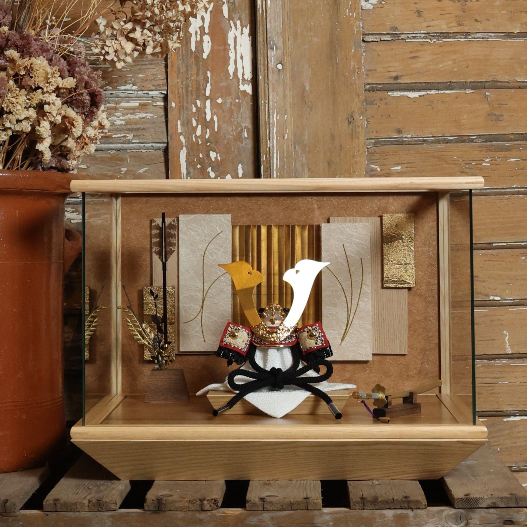 甲冑師「加藤良」作品　凌　誓　ryo｜26祈兜　ケース飾り