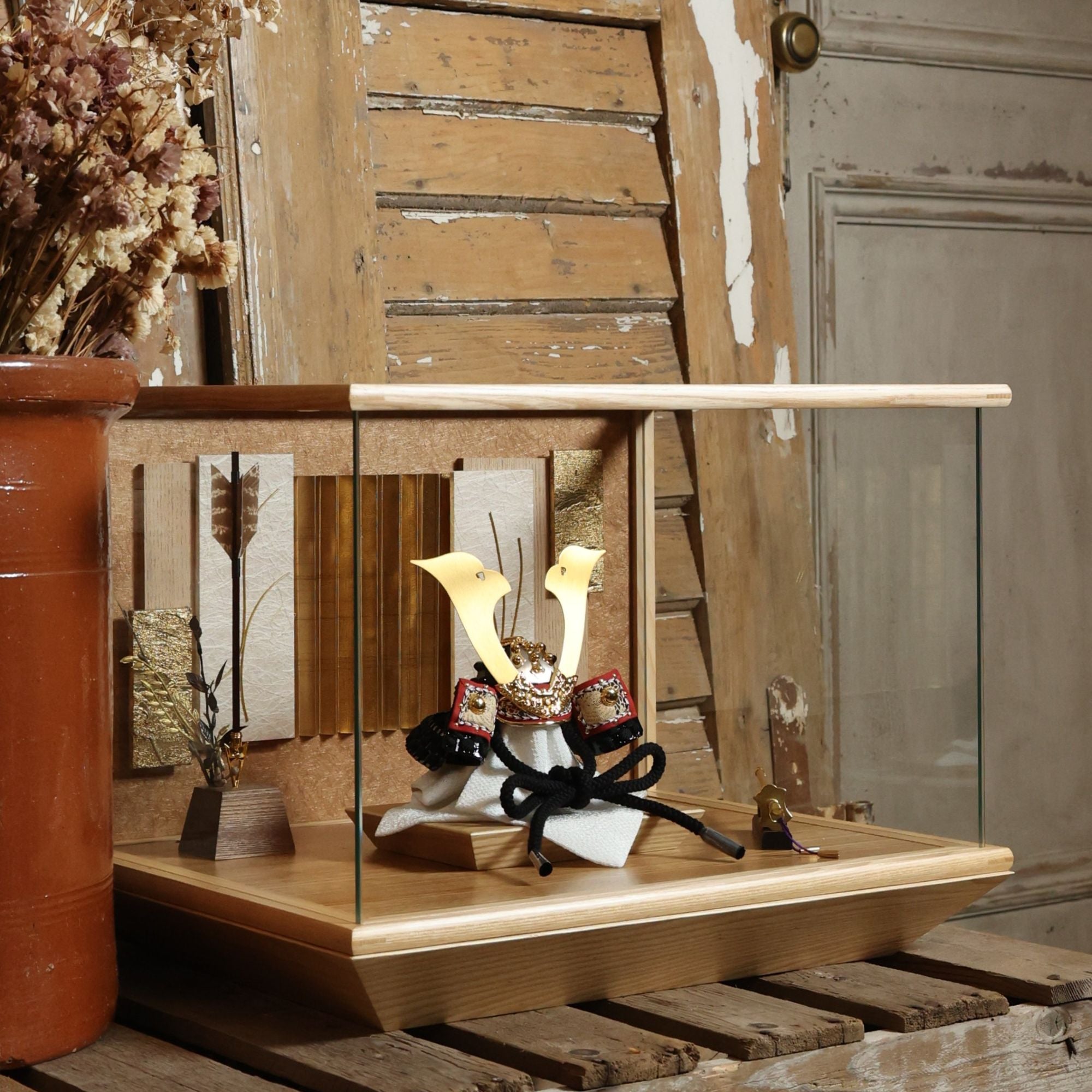 甲冑師「加藤良」作品　凌　誓　ryo｜26祈兜　ケース飾り