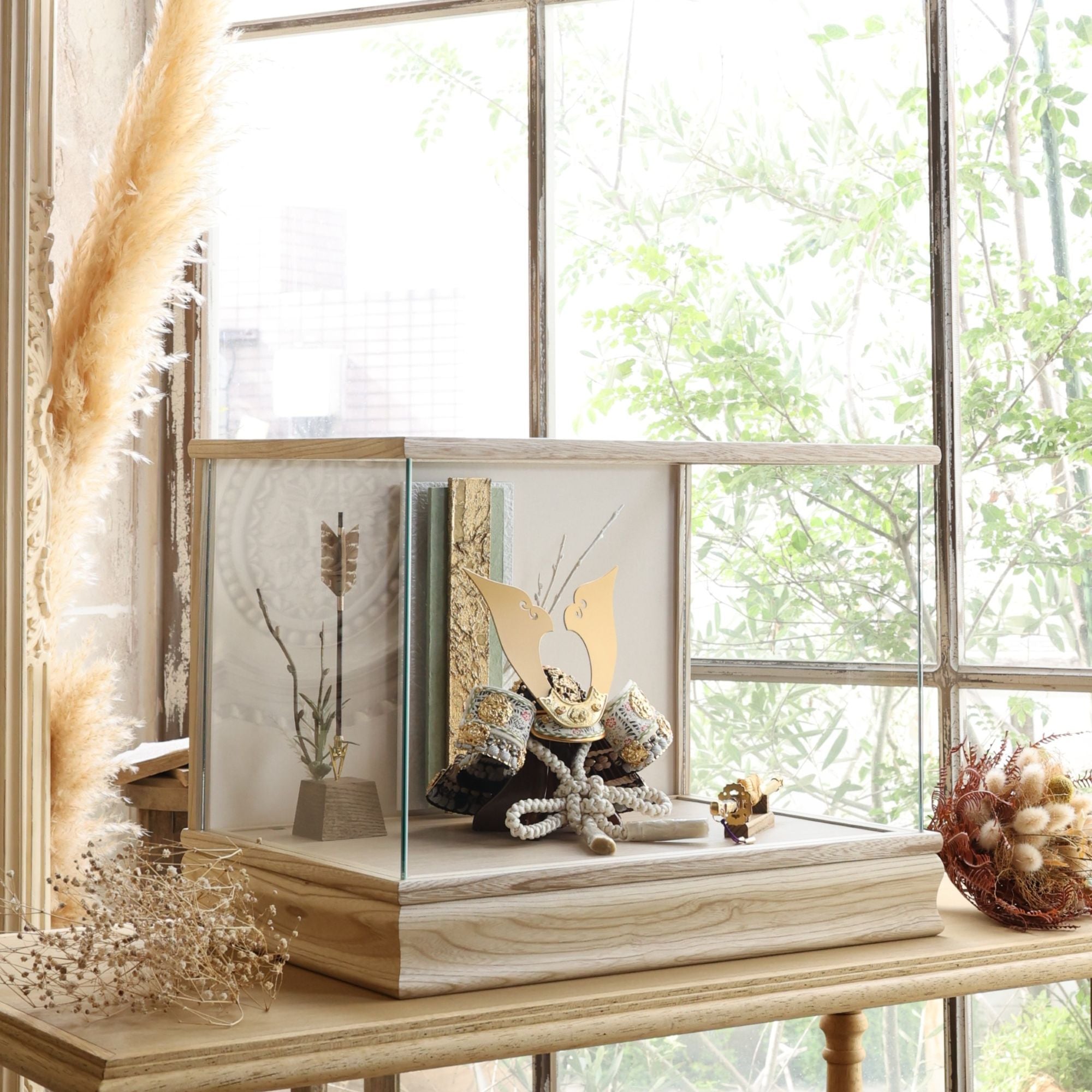 甲冑師「京都武久」作品　朔　 saku｜26祈兜　ケース飾り