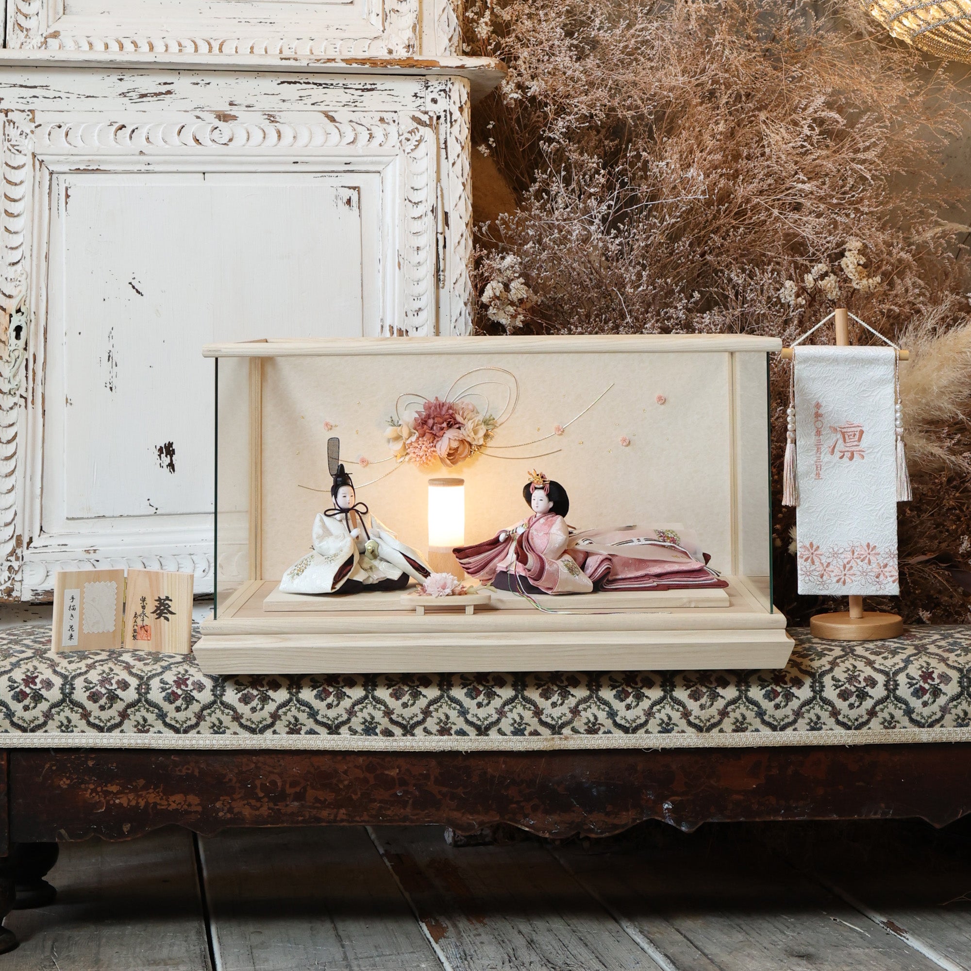 柴田家千代作　咲乃　sakuno｜26雛人形ケース飾り