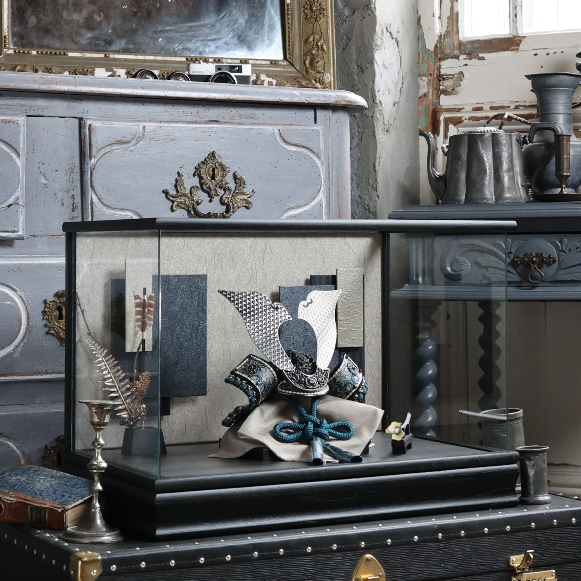 甲冑師「翠鳳」作品　宗士　soushi｜26祈兜　ケース飾り