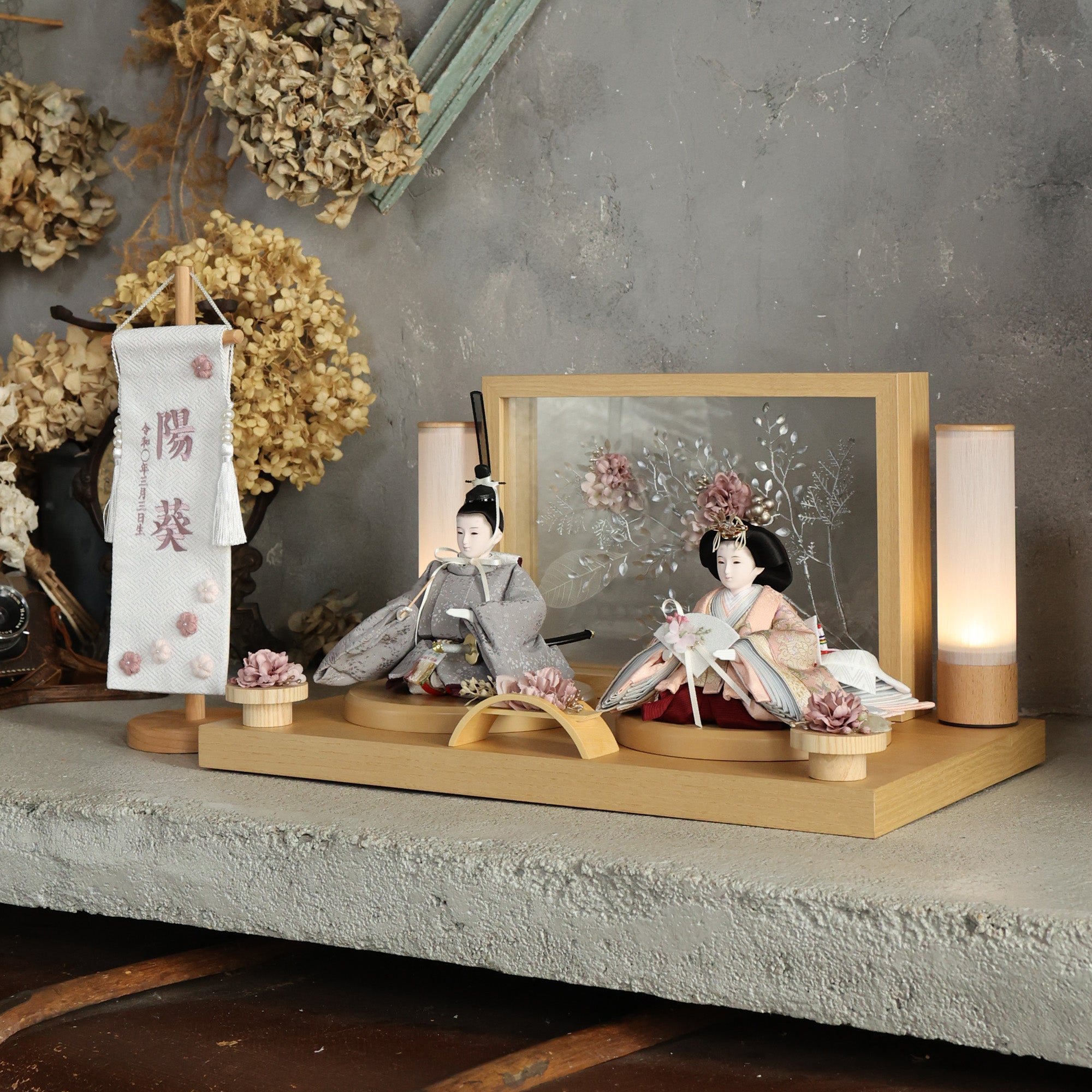 【展示品限り】雛人形 収納飾り　※閉店セール　26 祈ドールの雛人形｜すみれ ｜収納飾り ｜雛人形（ひなにんぎょう）の祈