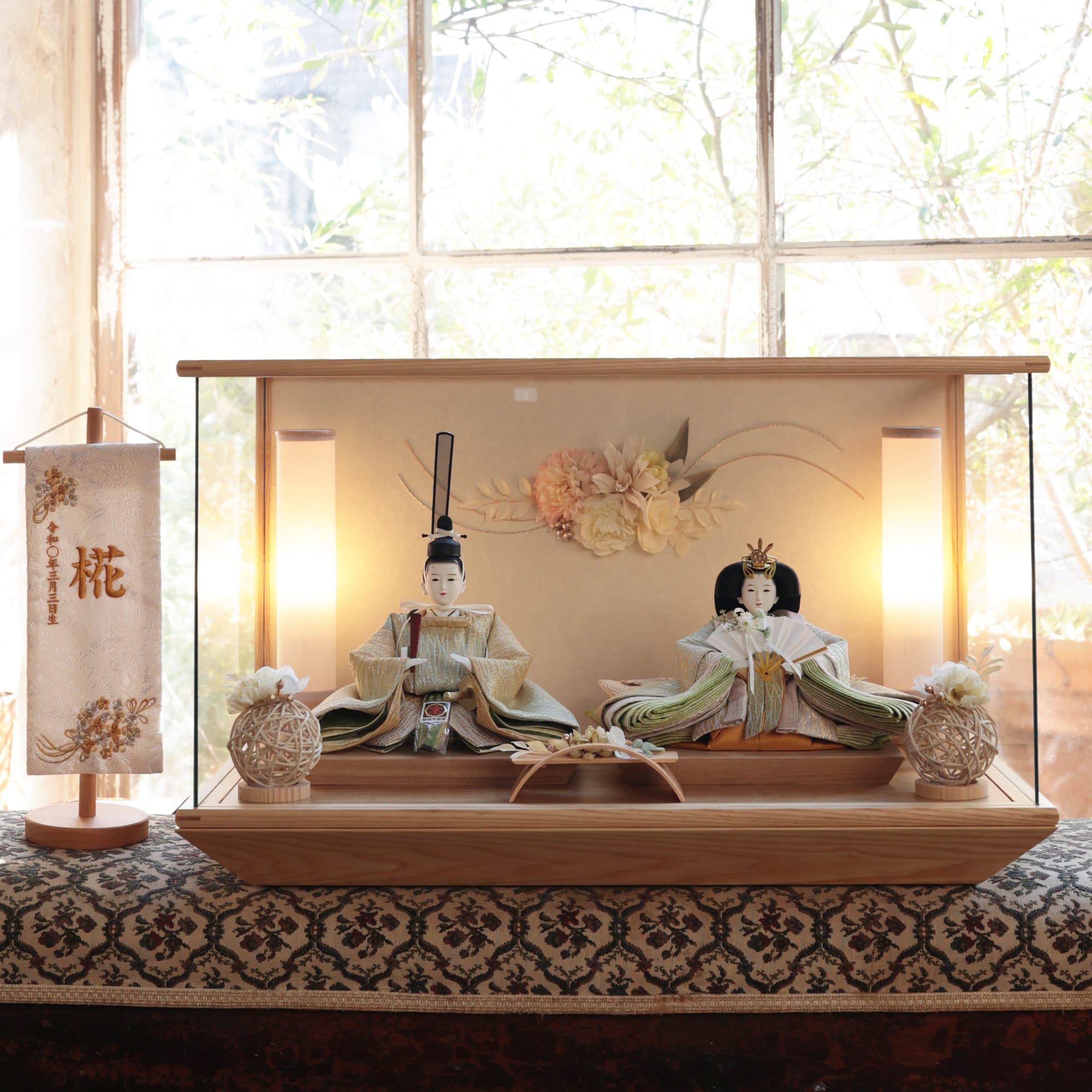 京都西陣袋帯　月音　tsukine｜26雛人形ケース飾り