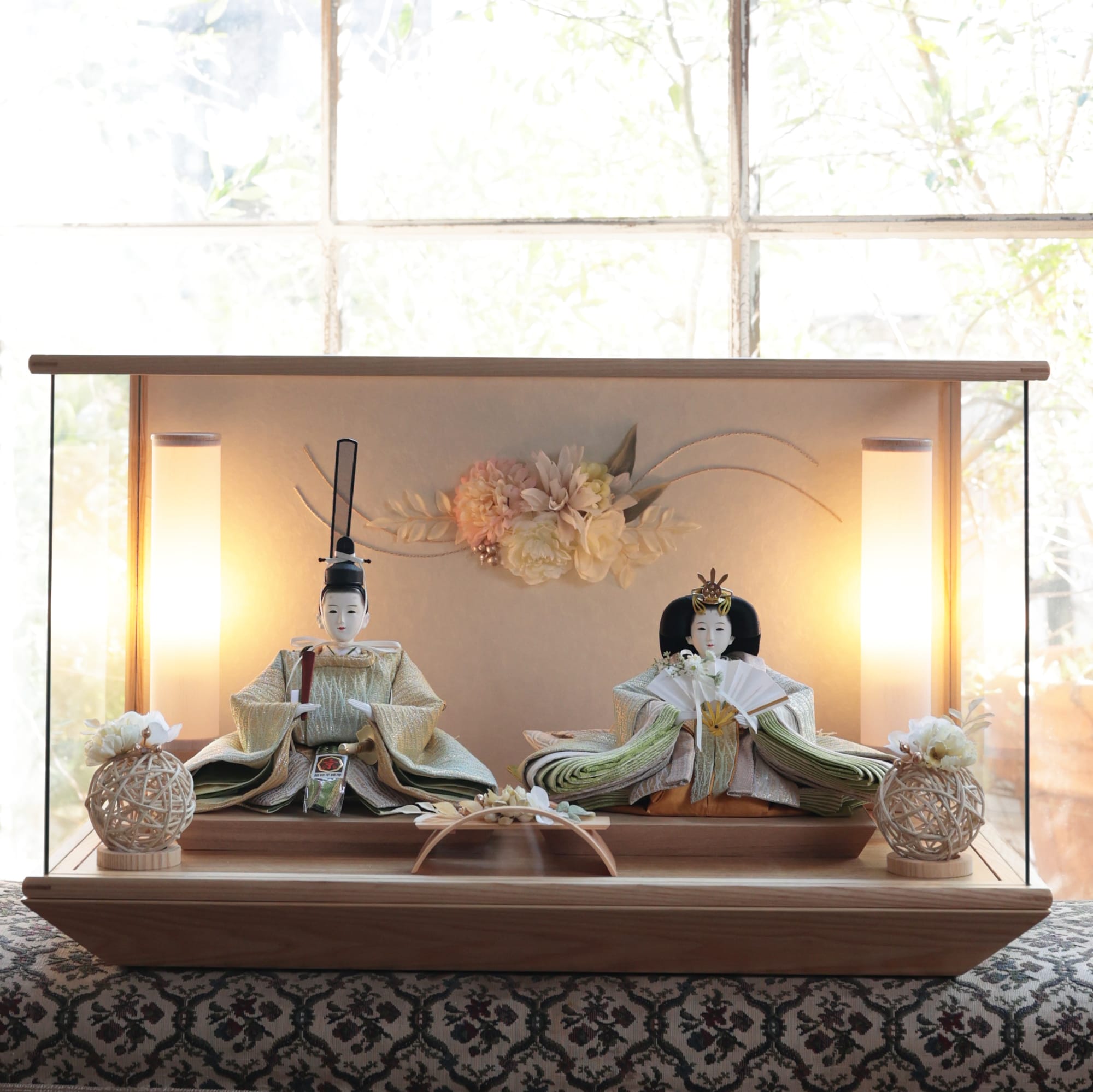 京都西陣袋帯　月音　tsukine｜26雛人形ケース飾り