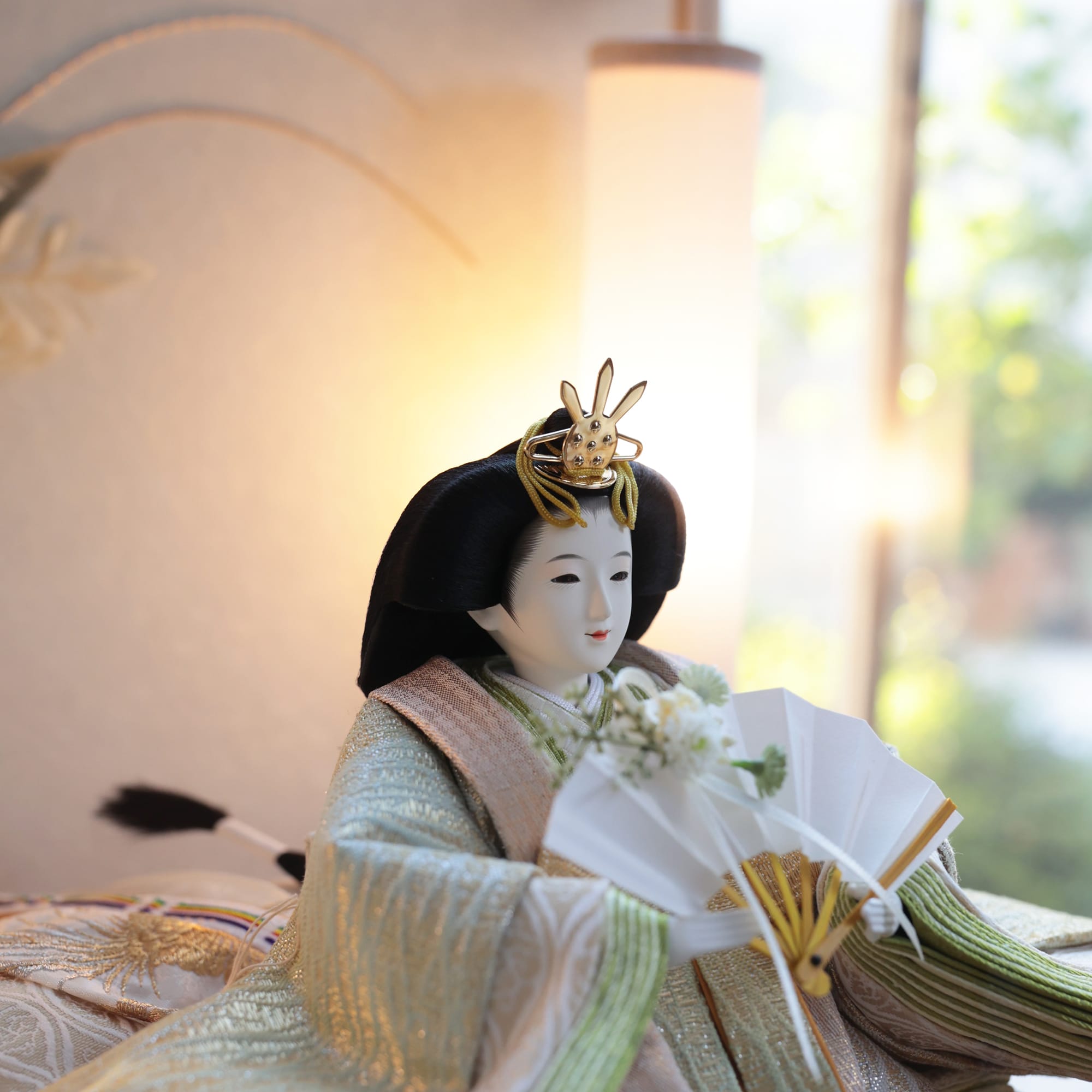 雛人形 ケース 雛祭り 特選 面取ガラス 本頭 西陣織 J0297 京豆芥子 5人 182504‐12 雛人形ガラスケース ガラスケース飾り ケース