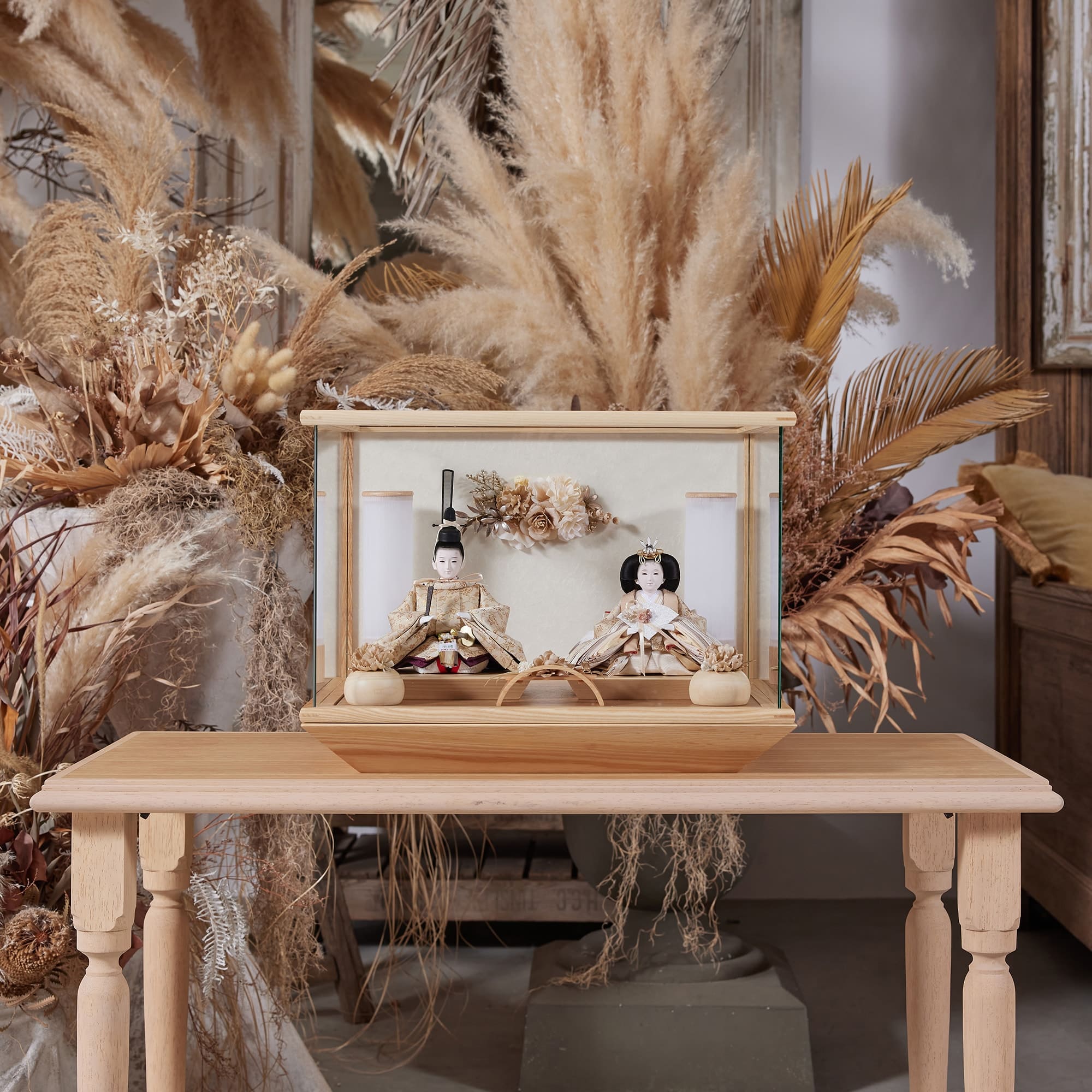 雛人形、雛飾り 雛人形 千匠 雛ごよみ 三段収納飾り 45a-34 ひな人形