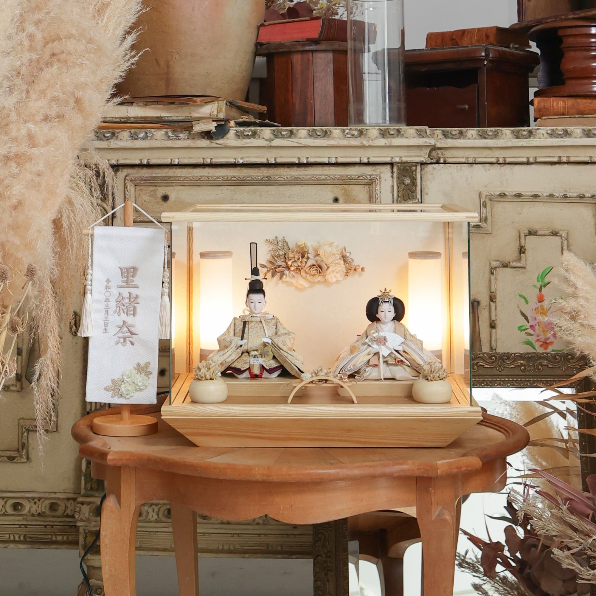 ゆうか　願　yuuka｜26雛人形ケース飾り