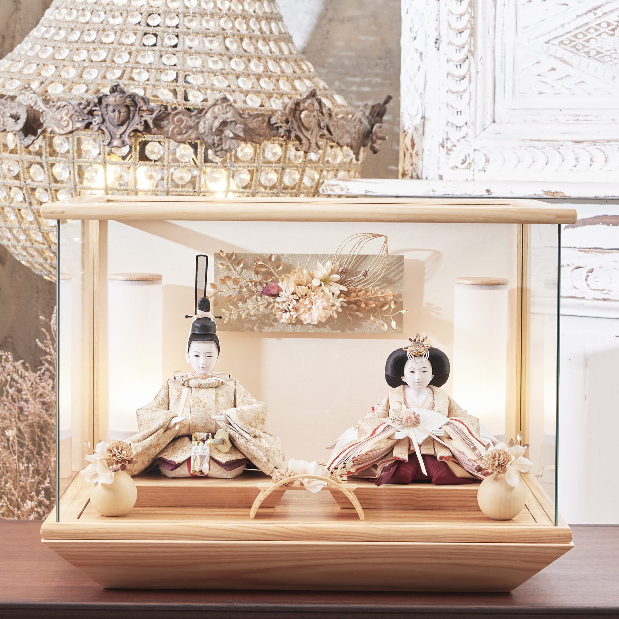 ゆうか　想　yuuka｜26雛人形ケース飾り