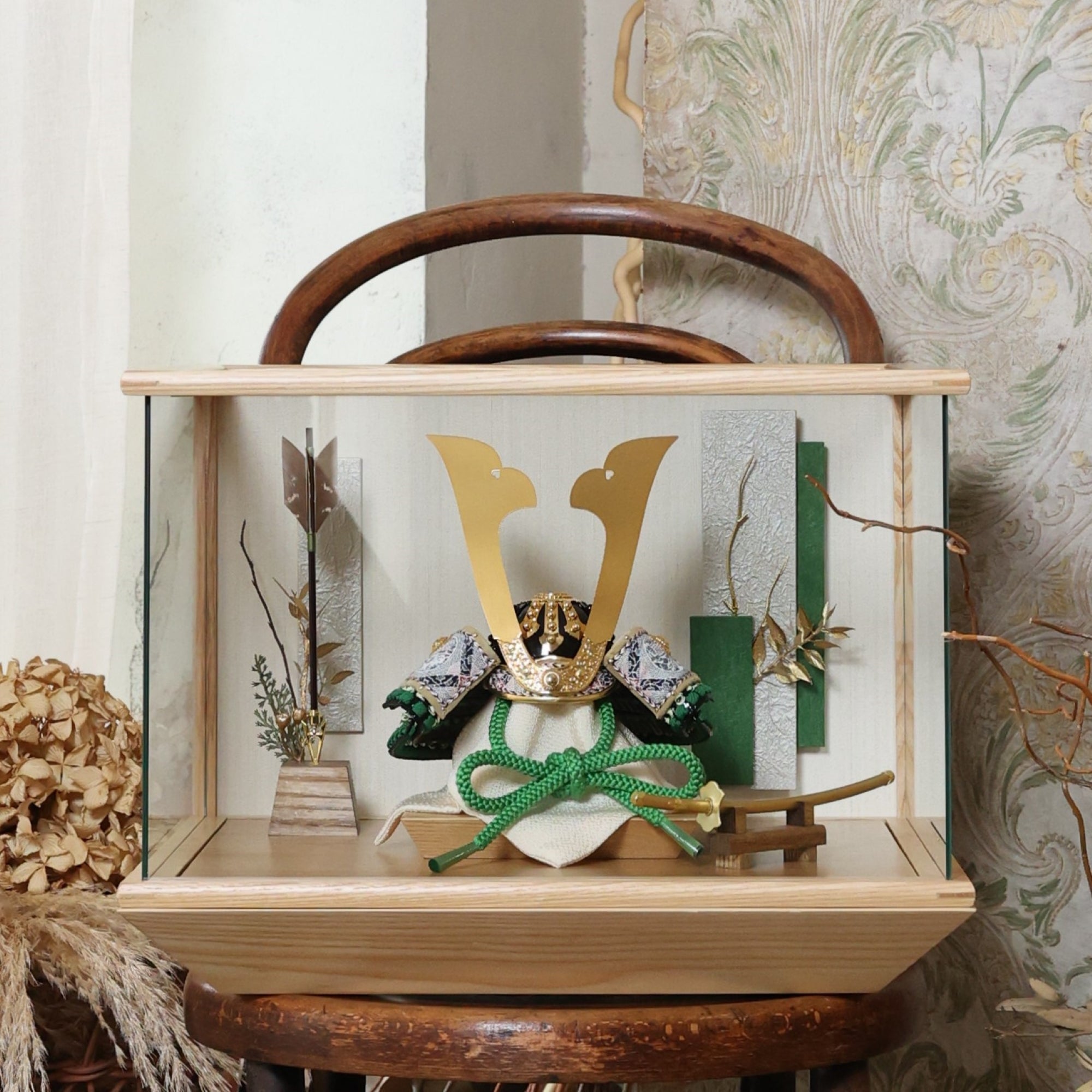 甲冑師「加藤良」作品　樹　 itsuki｜26祈兜　ケース飾り