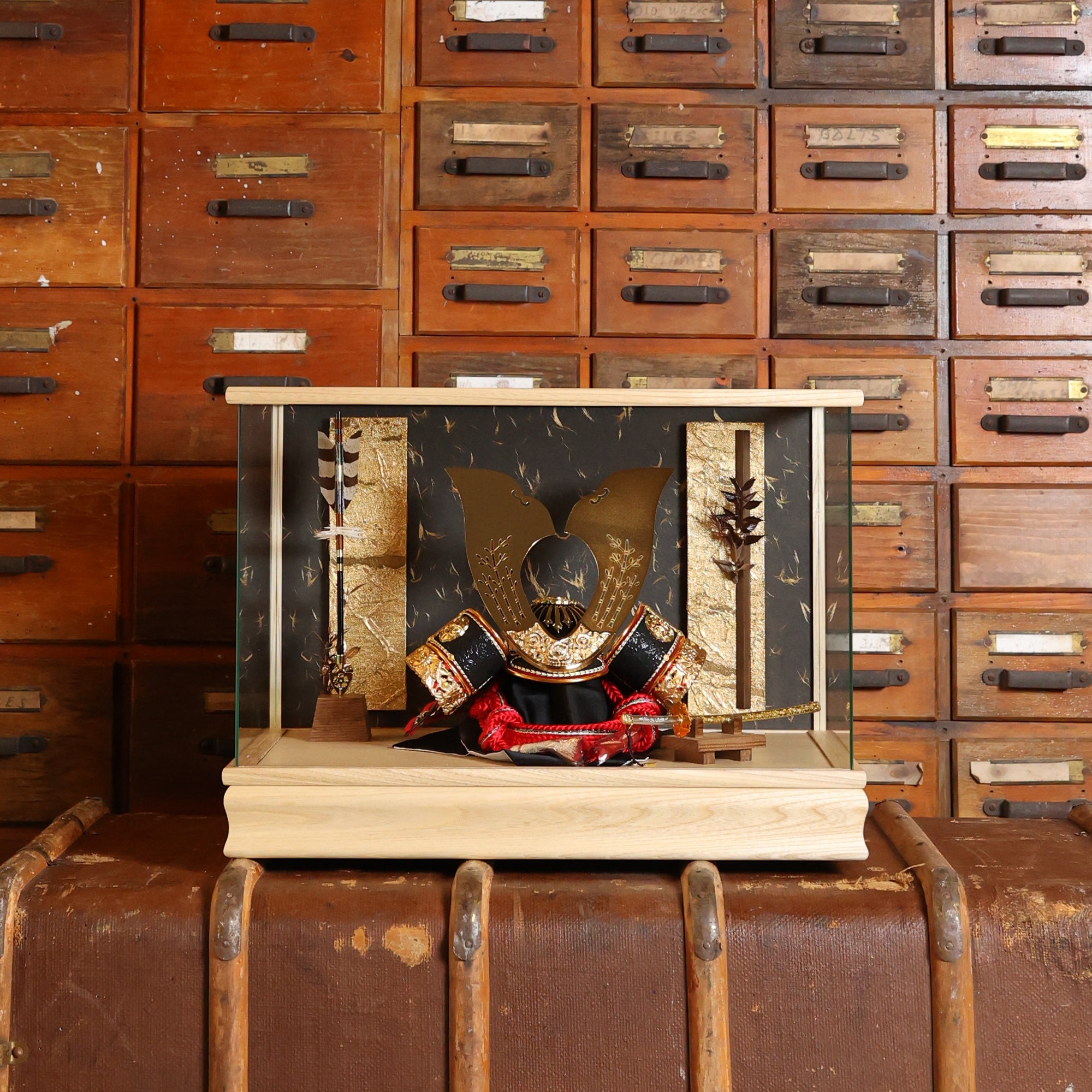 甲冑師「翠鳳」作品　魁斗　kaito｜26祈兜　ケース飾り