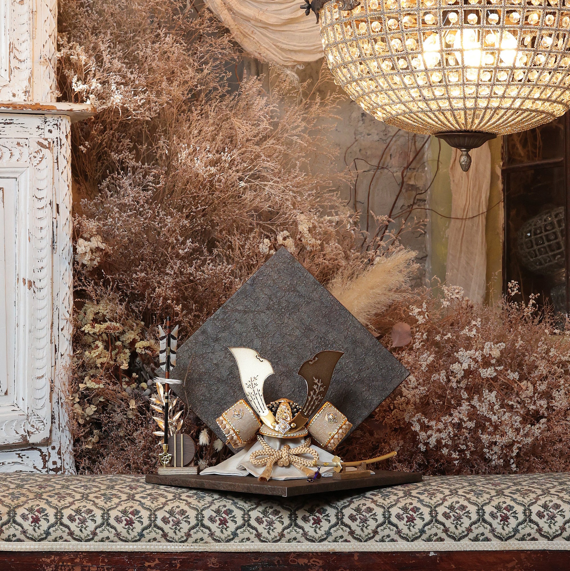 甲冑師「翠鳳」作品　豪　gou｜26祈兜　菱形飾り